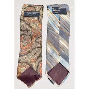 vintage mens ties lot 70s Or 80s? JC Penny The mens shop